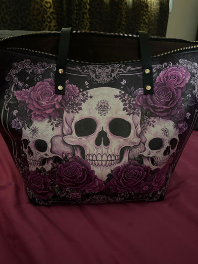 Real customer photo · Ebony's Bloodrose Poison Plum tote