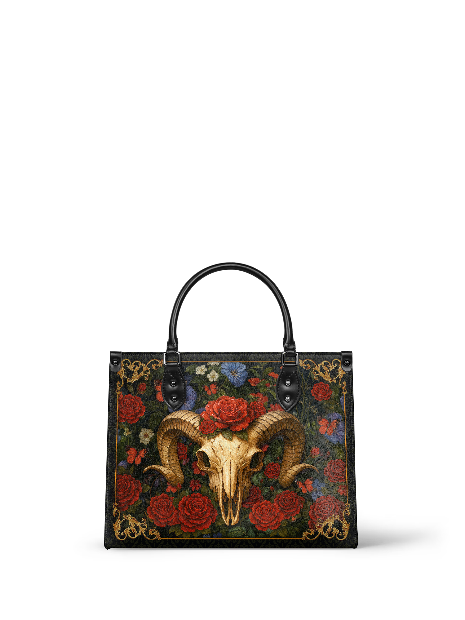 "Rosethorn" - Black Interior - Leather Handbag