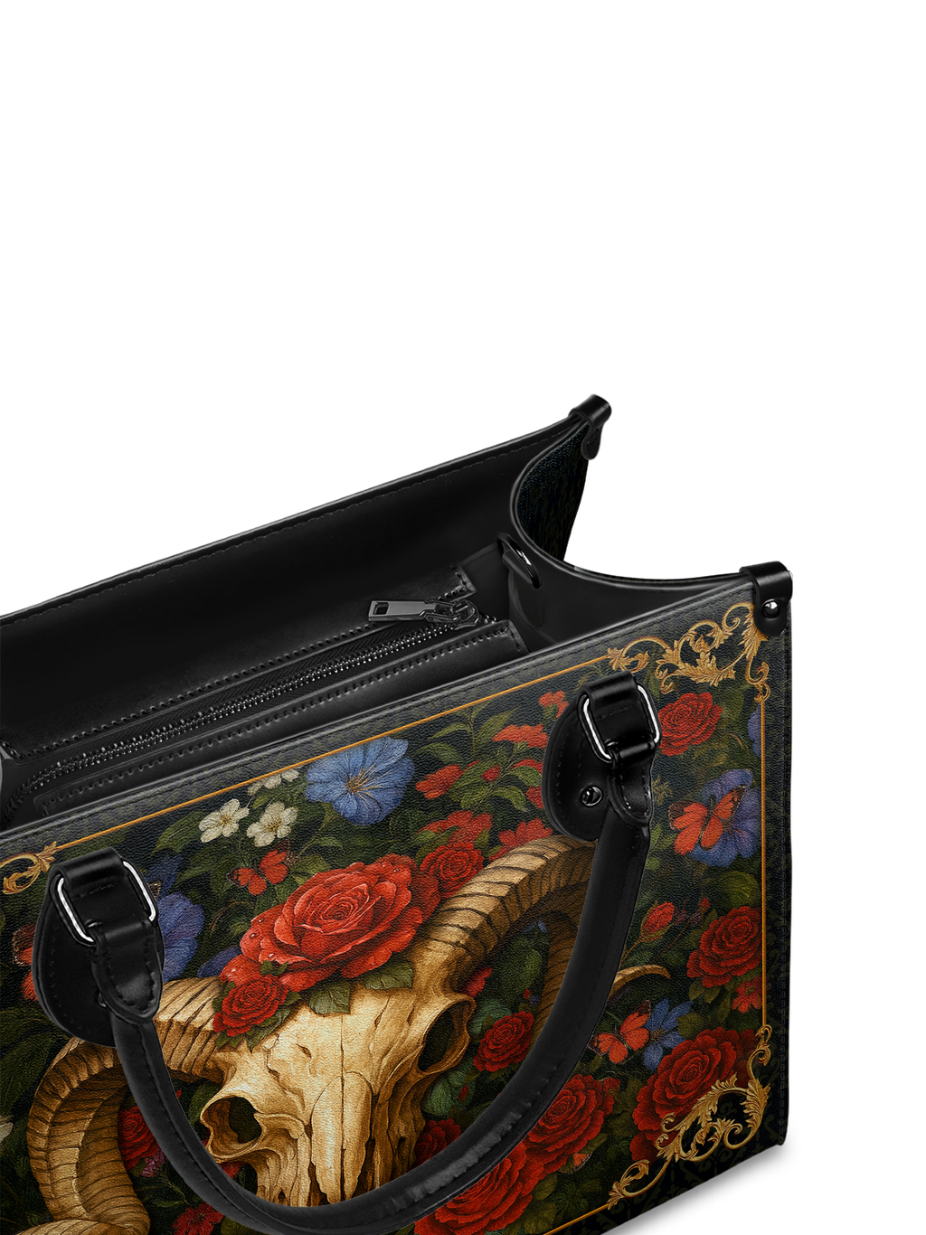 "Rosethorn" - Black Interior - Leather Handbag