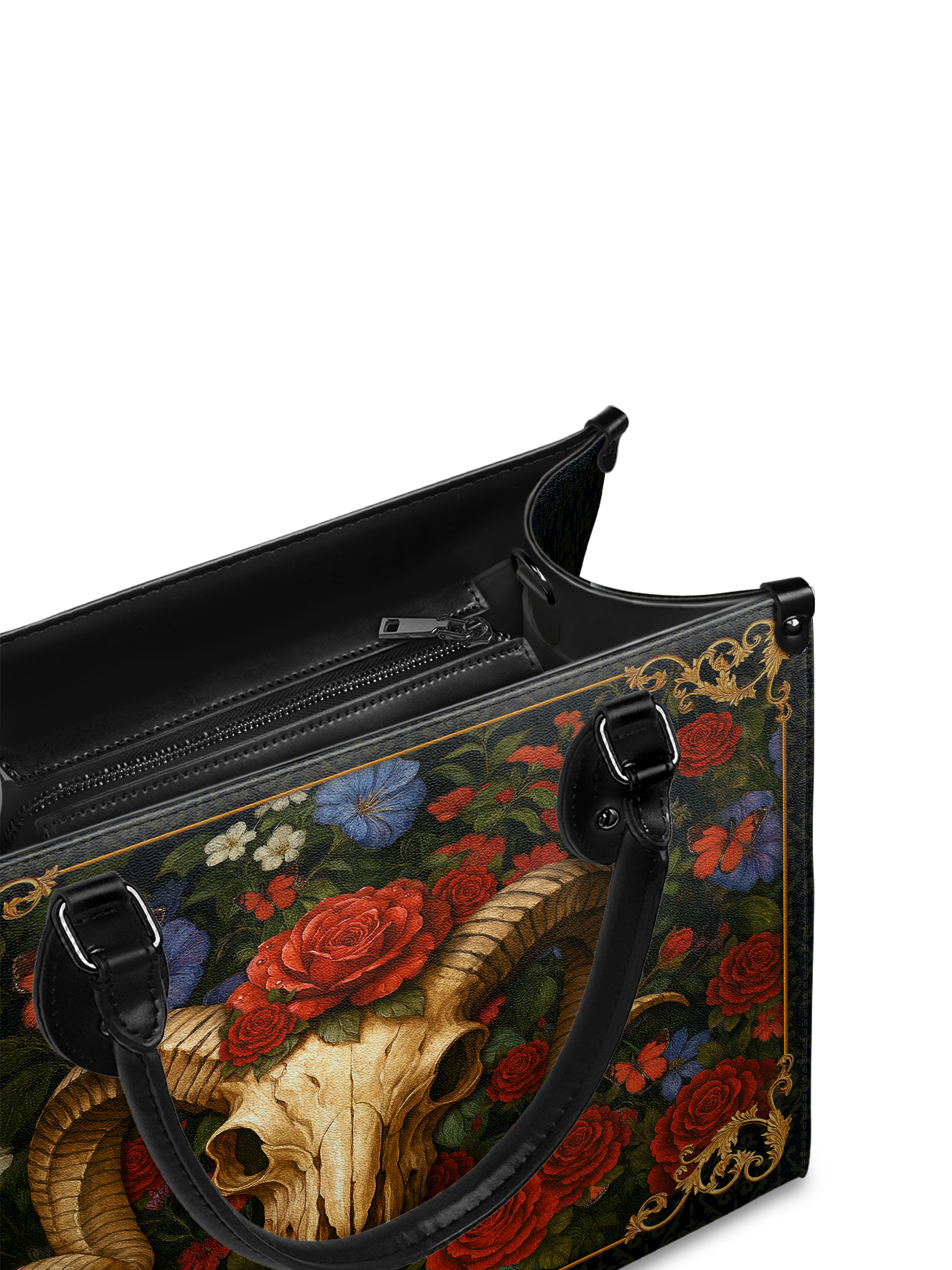"Rosethorn" - Black Interior - Leather Handbag