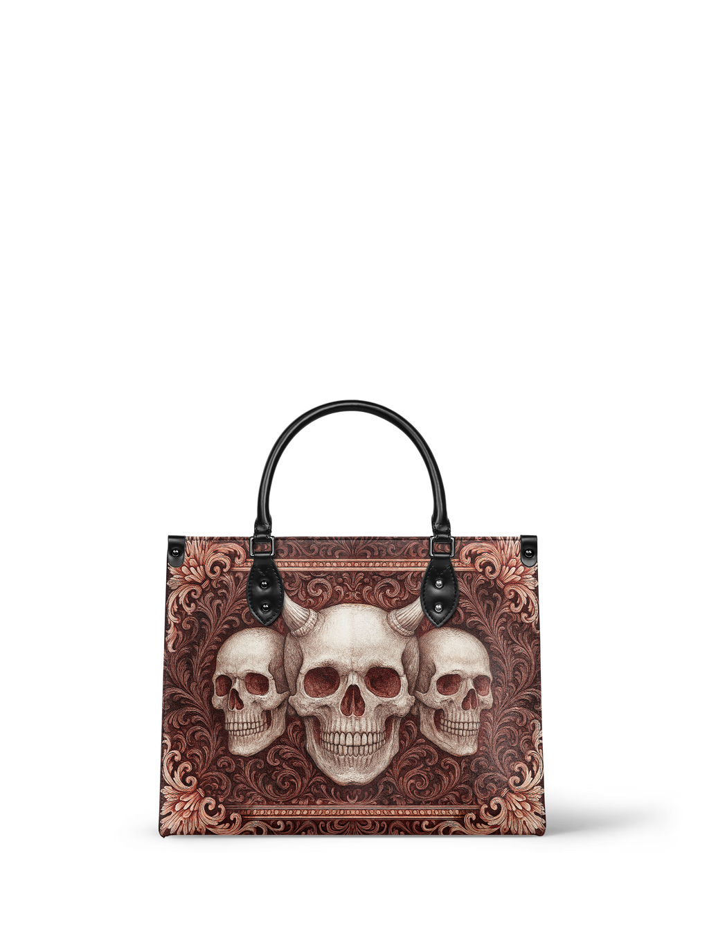 "Triskelion" - Black Interior - Leather Handbag
