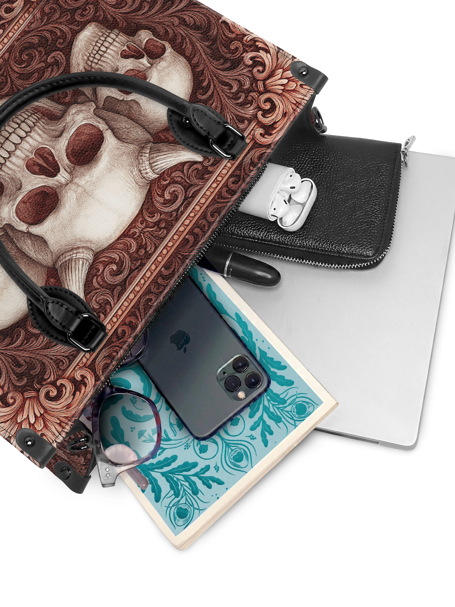 "Triskelion" - Black Interior - Leather Handbag
