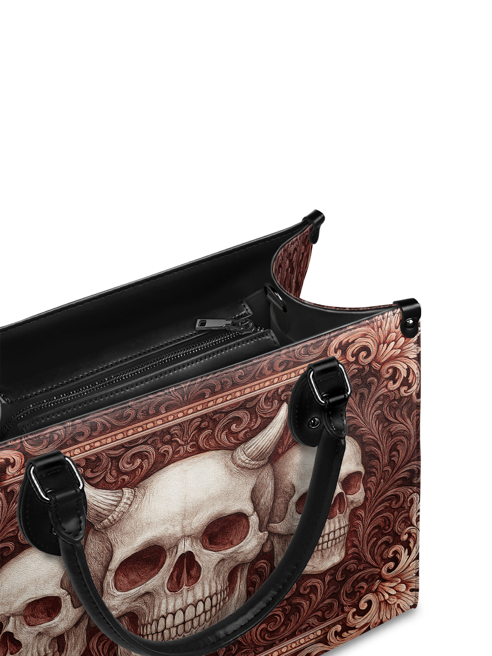 "Triskelion" - Black Interior - Leather Handbag