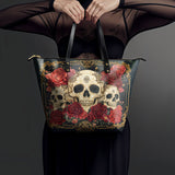 "Bloodrose" Leather Tote Bag Matching SANTA Combo