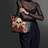 "Bloodrose" Leather Tote Bag Matching SANTA Combo