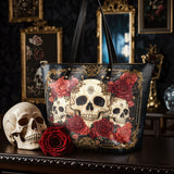 "Bloodrose" Leather Tote Bag Matching SANTA Combo