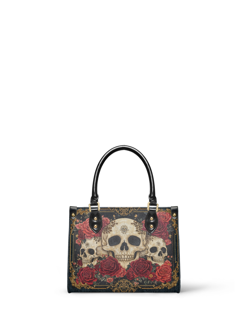 "Bloodrose" - Yellow Interior - Small Leather Handbag