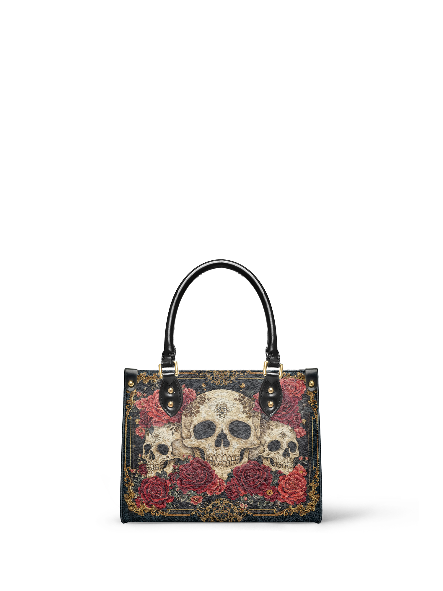 "Bloodrose" - Yellow Interior - Small Leather Handbag