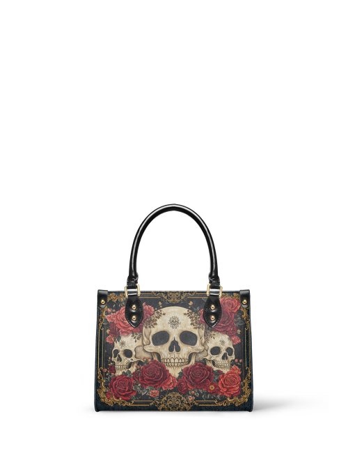 "Bloodrose" - Yellow Interior - Small Leather Handbag