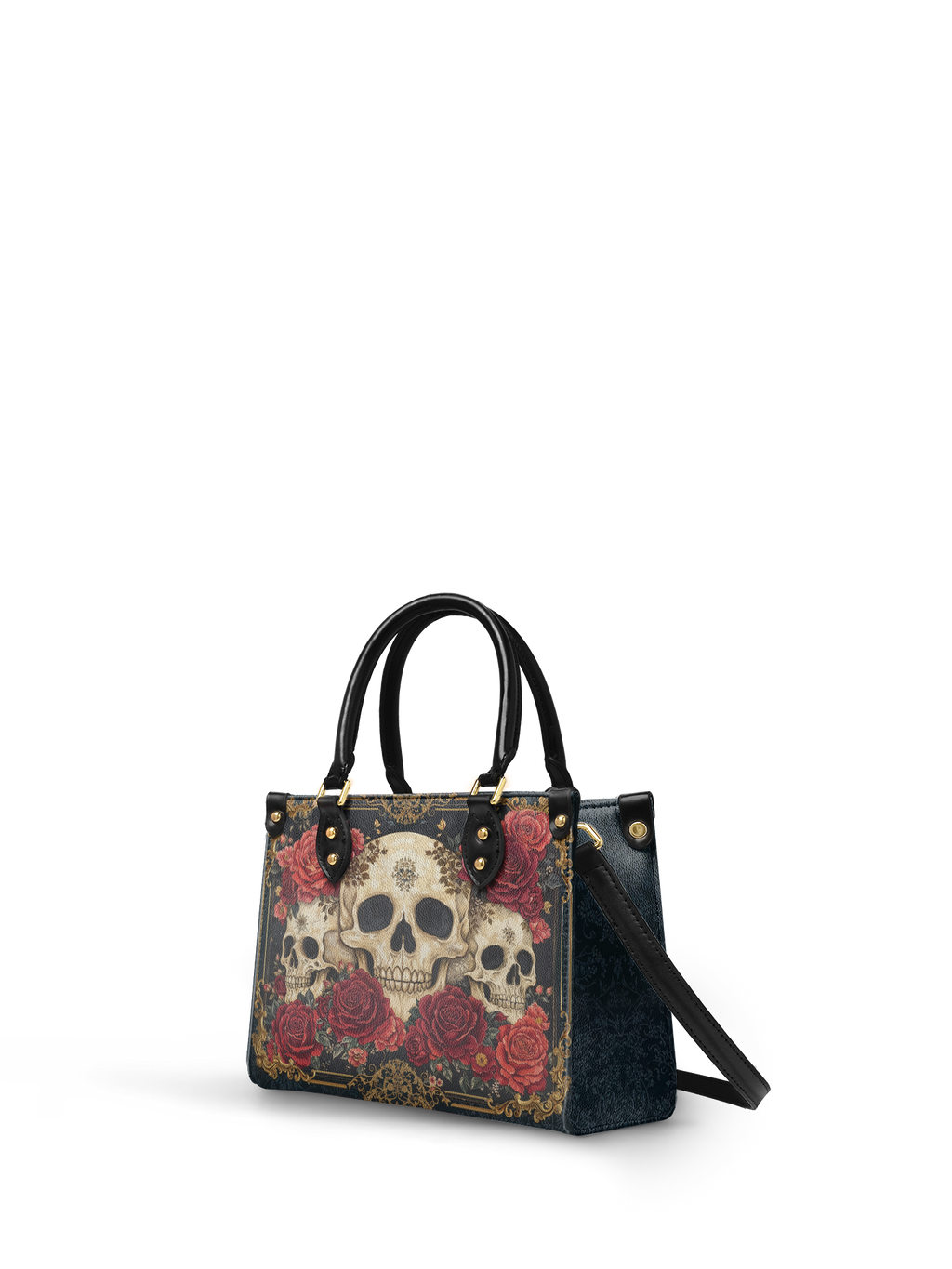 "Bloodrose" - Yellow Interior - Small Leather Handbag