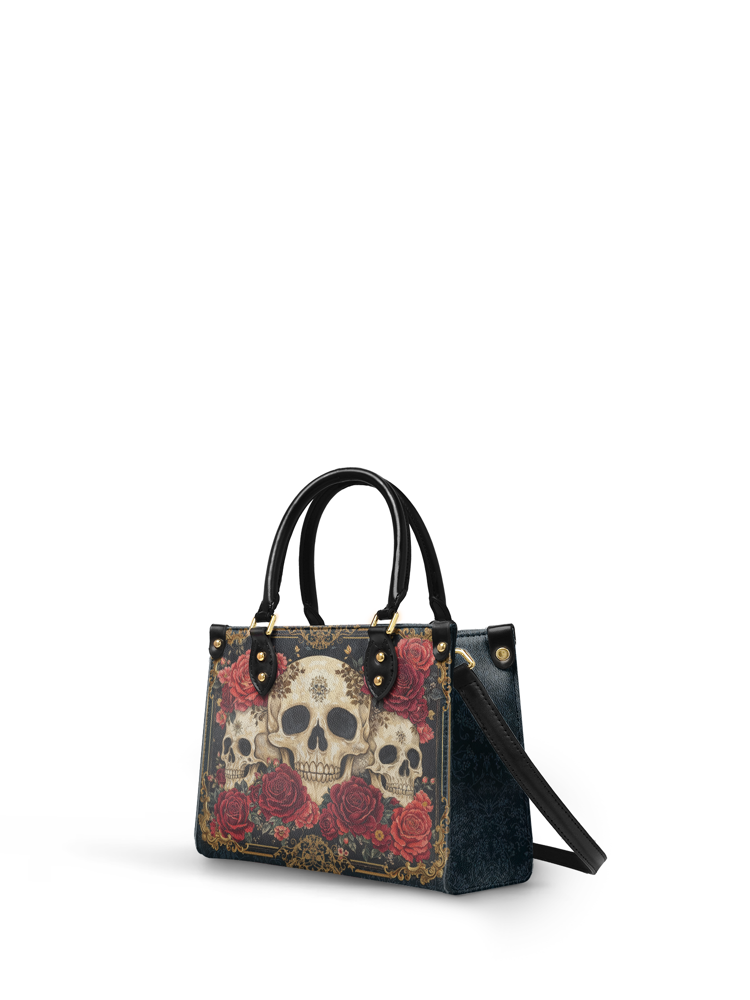 "Bloodrose" - Yellow Interior - Small Leather Handbag