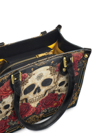 "Bloodrose" - Yellow Interior - Small Leather Handbag