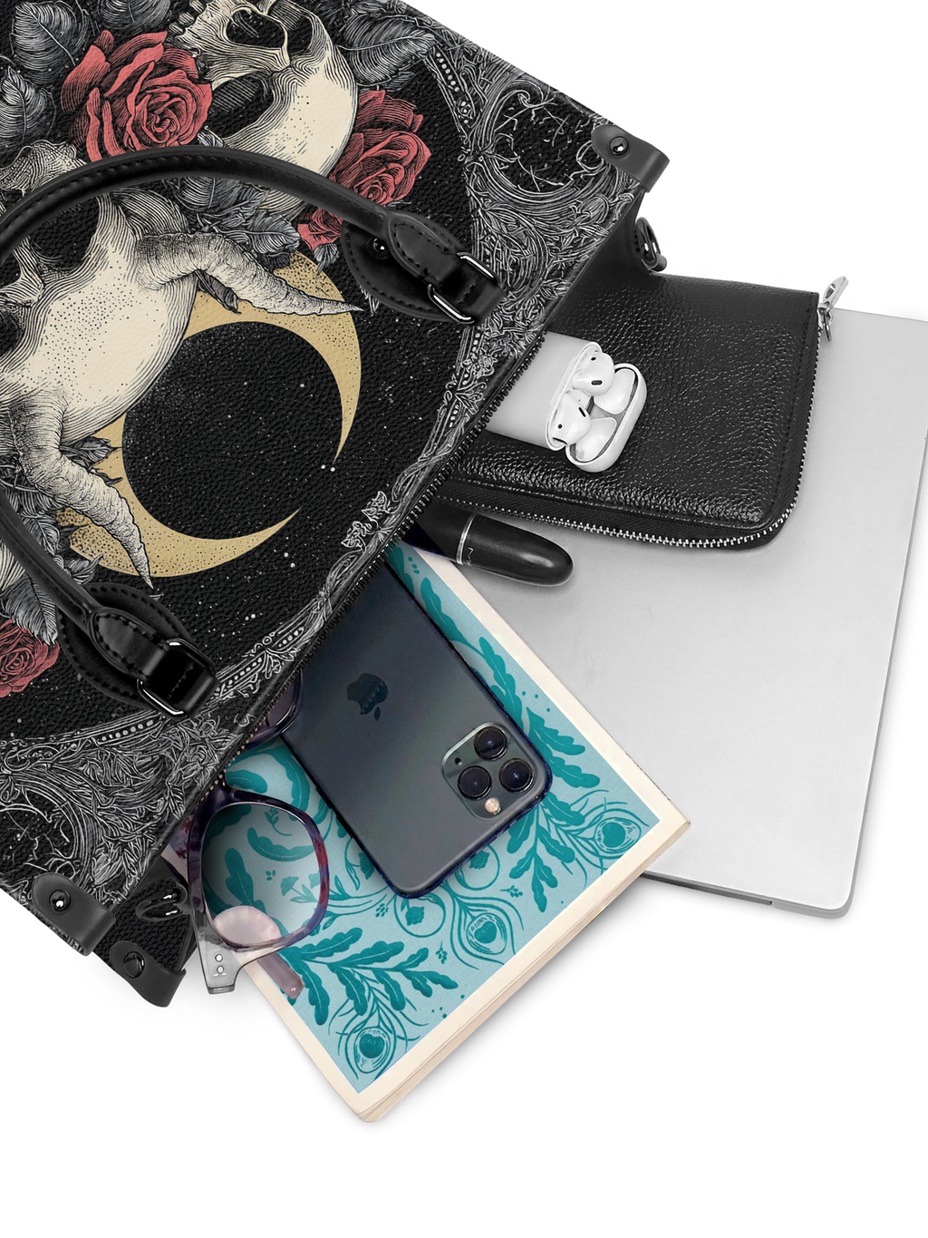 "Nightrosary" - Black Interior - Leather Handbag