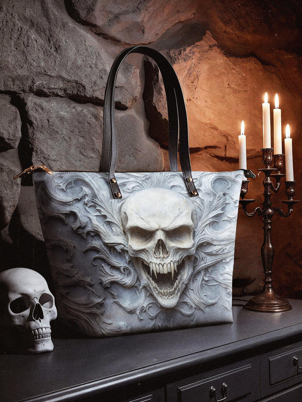 "Wraithbone" Leather Tote Bag