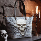 "Wraithbone" Leather Tote Bag Matching SANTA Combo