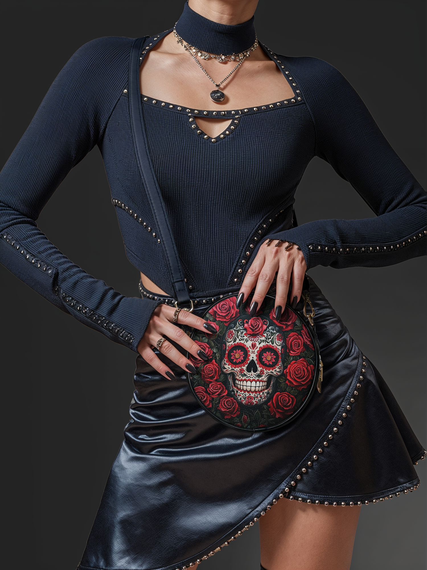 "La Roja" Circle Crossbody Bag
