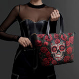 "La Roja" Leather Tote Bag Matching SANTA Combo