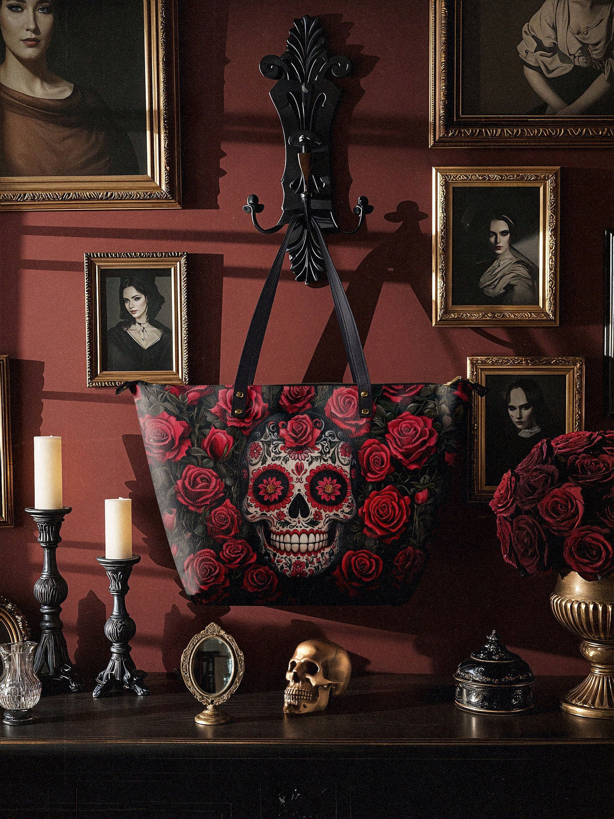 "La Roja" Leather Tote Bag SPOOKY DEAL