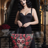 "La Roja" Leather Tote Bag Matching SANTA Combo