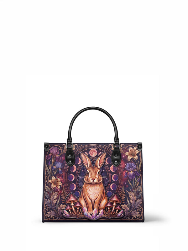 "Amethare" Applique Leather Handbag
