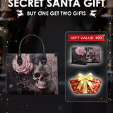 "Venomina" - Black Interior - Leather Handbag Matching SANTA Combo