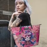 Warning This Tattooed Girl HTRZ20120743DY Leather Tote Bag