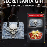 "Wraithbone" - Black Interior - Leather Handbag Matching SANTA Combo
