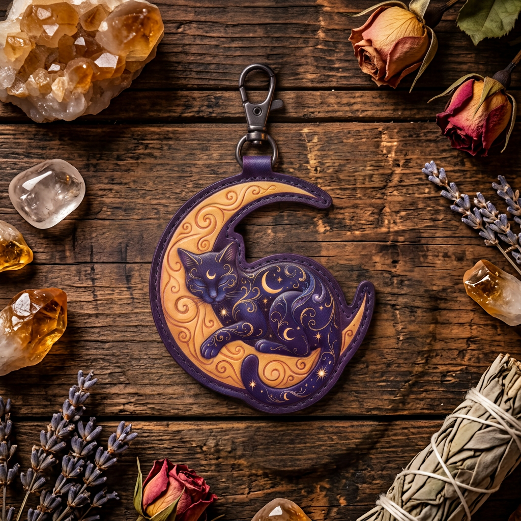 Dreamwhisker &mdash; leather bag charm