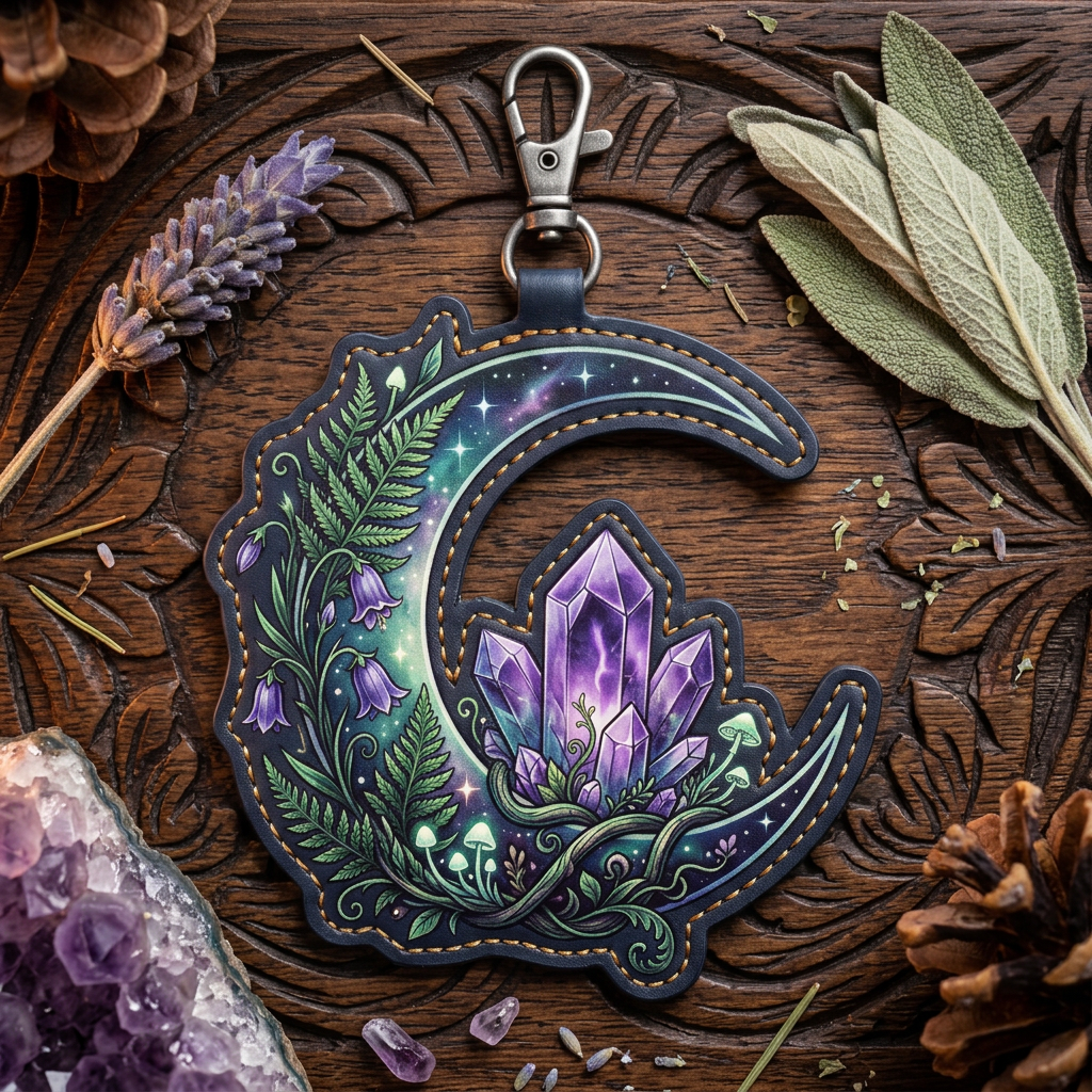 Witchmoon &mdash; leather bag charm